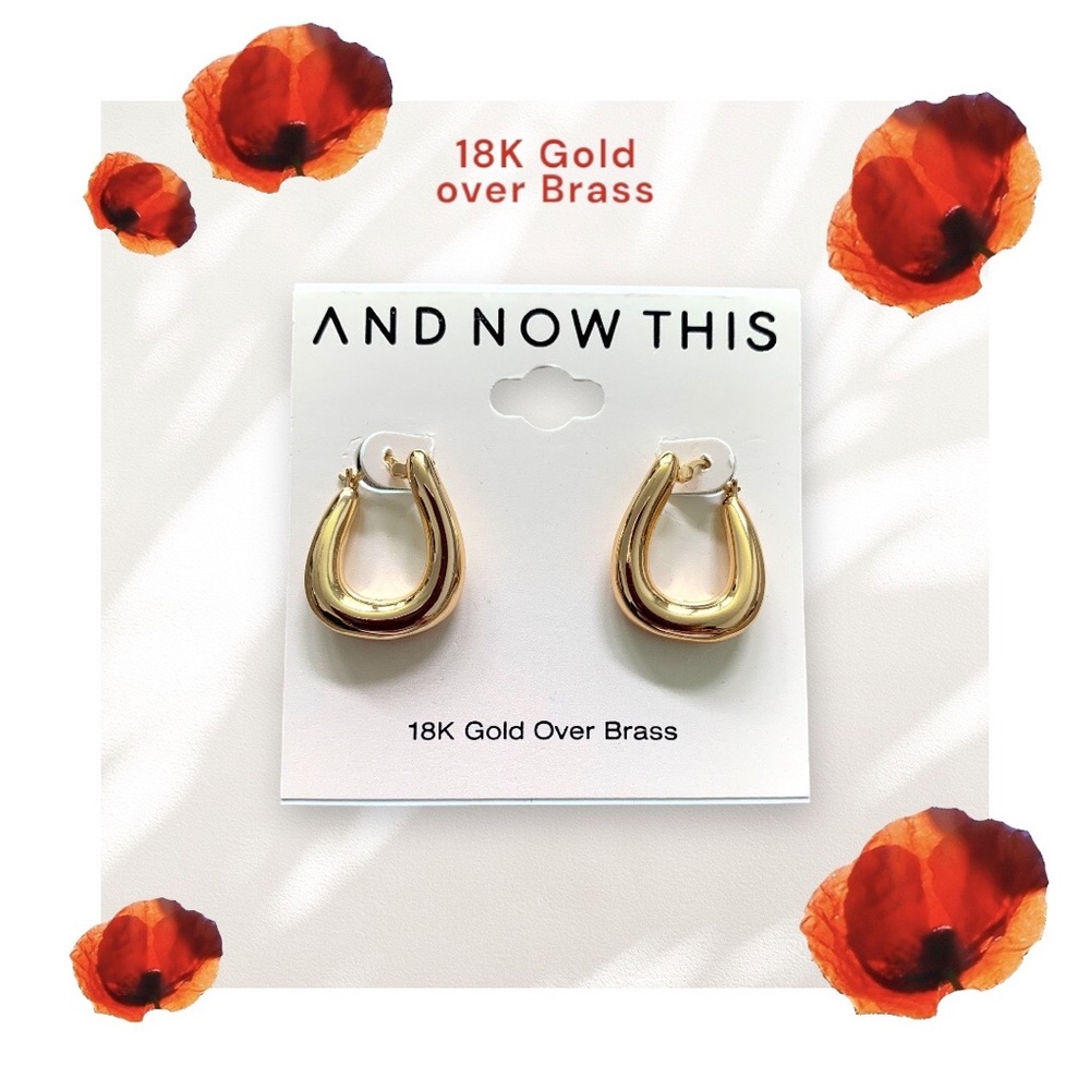 🆕 18K Gold Plated Hoop Earrings